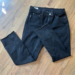 GAP Vintage Slim mid rise Black Denim Jeans SZ 10 Essentials Classic Grunge